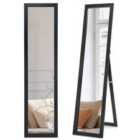 Costway 153 X 37 Cm Wooden Frame Rectangle Full Length Mirror-black
