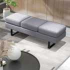 Costway Waiting Room Bench Seating With 3 Seats And Metal Frame Leg-grey