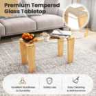 Costway Rectangle Coffee Table With Transparent Tabletop And Rubber Wood Frame-natural