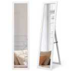 Costway 153 X 37 Cm Wooden Frame Rectangle Full Length Mirror-white