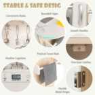 Costway Kids Kitchen Playset With Adjustable LED Lights And Removable Shelves-white