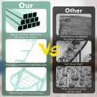 Costway 5-tier Metal Heart-shaped Plant Stand With Hanging Hooks-pink &amp; Blue