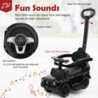 Costway 3-in-1 Baby Foot-to Floor Sliding Walker With Push Handle-black