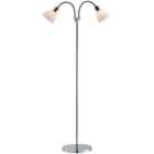 Ray Double Floor Lamp Chrome