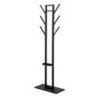 Furniture To Go Vinson coat hanger, frame and base matt black powder coated steel, 56x28x165 cm