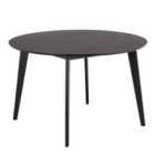 Furniture To Go Roxby Round Dining Table in Matt Black 120x76cm