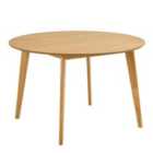 Furniture To Go Roxby Round Dining Table in Matt Oak 120x76cm