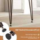 Costway 5-piece Dining Table Set For 4 With Swivel Feet For Living Room-grey