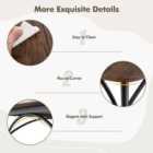 Costway 120Cm Space Saving Kitchen Table Set With Wooden Table And 2 Benches-brown