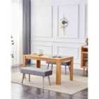 Kosy Koala Dining Table and 2 Grey Velvet Benches Dining Room