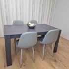 Kosy Koala Dark Grey Dining Table and 4 Grey Chairs