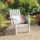 Costway Wood Adirondack Chair With Solid Acacia Wood And 160Kg Weight Capacity-white