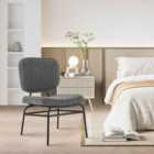 Costway Upholstered Accent Chair With Sponge Padding And Adjustable Foot Pads-grey