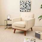 Costway Modern Accent Armchair With Removable Padded Seat Cushion-beige