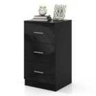 Costway 3-drawer Wooden Dresser Cabinet Set Of 2 With Anti-toppling Device-black