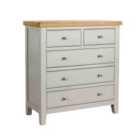 Home Source Easton Storage Chest Of 5 Drawers Grey