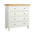 Home Source Easton Storage Chest Of 5 Drawers White