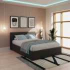 GFW End Lift King Ottoman Black PU Bed & Pocket Mattress