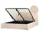 Beliani Ottoman Bed Boucle Moissac 180 X 200 Cm Eu Super King Beige