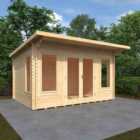 Broadfield 14x10w Beausale Pent Log Cabin