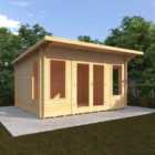 Broadfield 14x12w?Beausale Pent Log Cabin