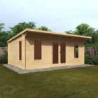 Broadfield 20x14w Beausale Pent Log Cabin