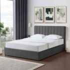 Artemis Home Evelynne Fabric 150Cm Kingsize Ottoman Bed Frame With Storage - Dark Grey