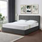Artemis Home Evelynne Fabric 180Cm Superking Ottoman Bed Frame - Dark Grey