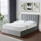 Artemis Home Corwin Grey Velvet 135Cm Double Ottoman Storage Bed Frame