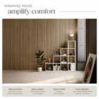 TecTake Acoustic Wall Panels - wood effect, thick felt, easy to install - Light Oak, Set of 4