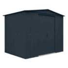 Mercia Globel 8 x 6 Apex Grey Metal Shed