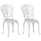 Beliani Set of 2 Garden Chairs TRIORA Metal White