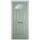 Door-Stop 4 Panel Sunburst Chartwell Green Right Hand GRP Composite Door - 2100mm