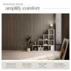 TecTake Acoustic Wall Panels - wood effect, thick felt, easy to install - Dark Oak, Set of 4