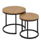 Furniture To Go Spiro Round Nest Of Tables In Oak