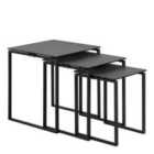 Furniture To Go Katrine Nest Of Tables In Black Set Of 3