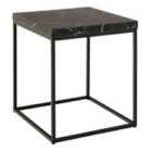 Furniture To Go Barossa Coffee Table with Black Marble Marquina Top & Black Steel Base 40cm