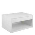 Furniture To Go Cholet Square Bedside Table With 1 Drawer In White