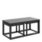 Furniture To Go Cornus Square Coffee Table Set In Matt Black