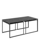 Furniture To Go Infinity Square Coffee Table Setin Matt Black Set Of 3