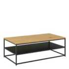 Furniture To Go Gila Coffee Table With Open Shelf In Oak & Black