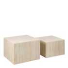 Furniture To Go Dice Coffee Table Set In Light Oak