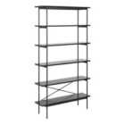 Furniture To Go Angus Bookcase With 5 Shelves In Black