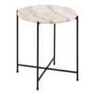 Furniture To Go Avila Side Table With White Marble Effect Ø42X45 Cm