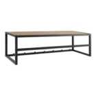 Furniture To Go Seaford Black Metal Coat Rack With Oak Top