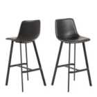 Furniture To Go Oregon Bar Chair In Black Set Of 2