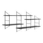 Furniture To Go Belfast Wall Unit With 4 Shelves In Black