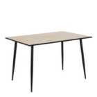 Furniture To Go Wilma Dining Table With White Oak Top & Black Legs