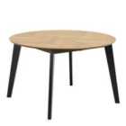 Furniture To Go Georgetown Round Dining Table In Oak & Black