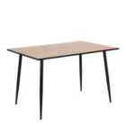 Furniture To Go Wilma Dining Table With Oak Top & Black Legs